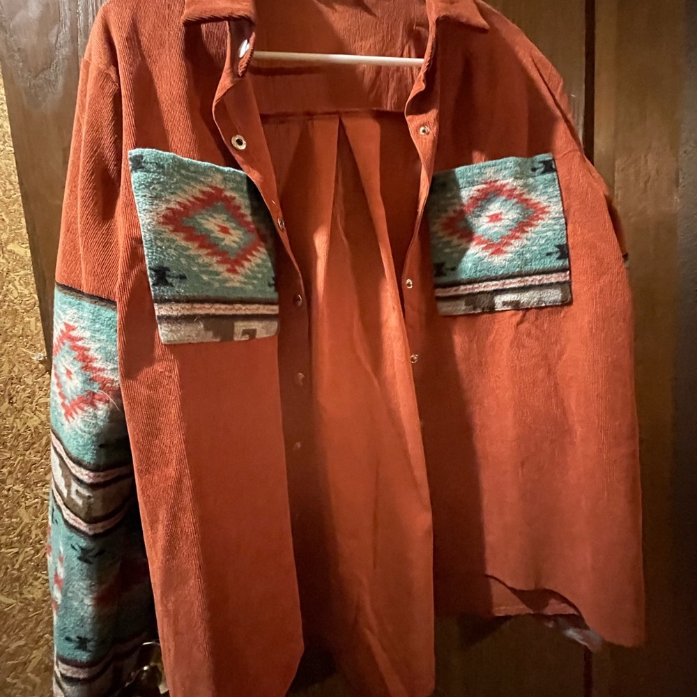 Vintage Southwestern Jacket with Aztec Pattern